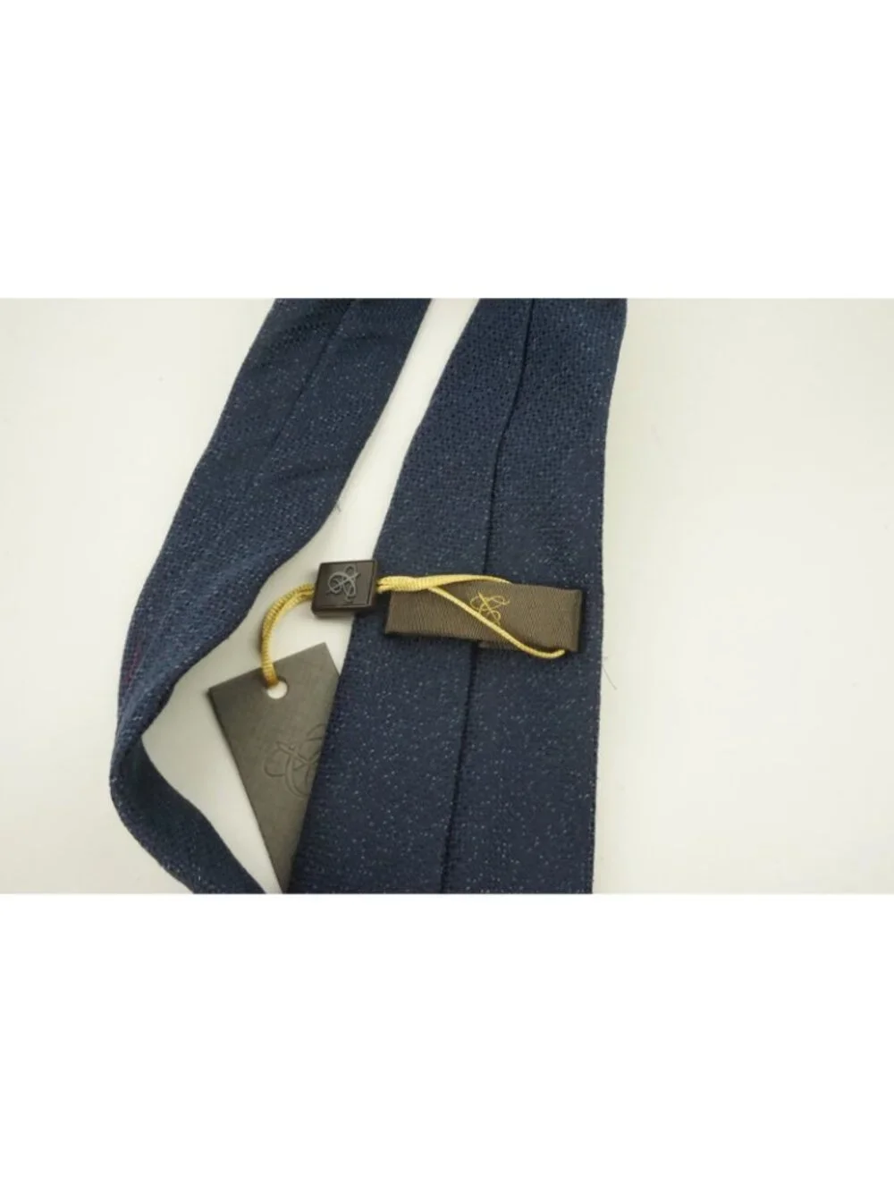 Canali Solid Woven Indigo Berry Blue Silk Tie Brand New With Tags